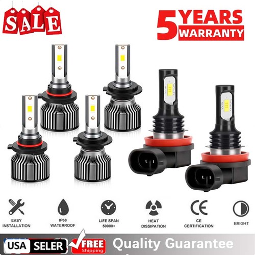 6000k led headlight fog - 6x,